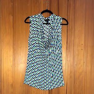 Geometric Sleeveless Top